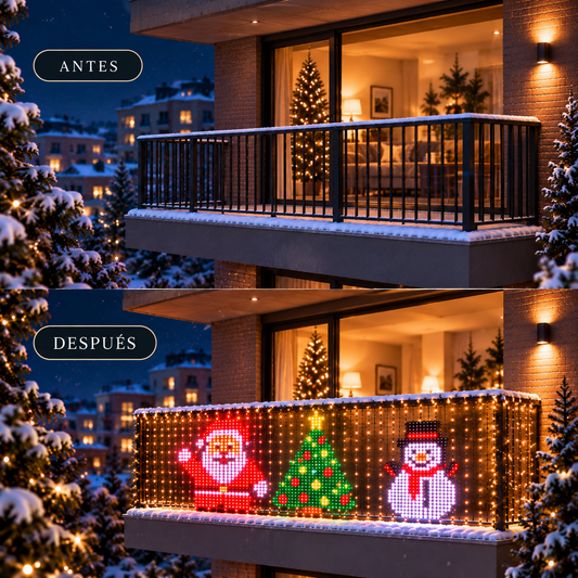 Cortina de Luces LED Navideñas RGB 400 LED